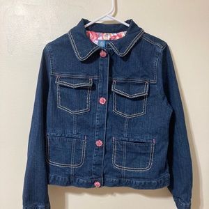 Avenue Blues jean jacket with colorful inside